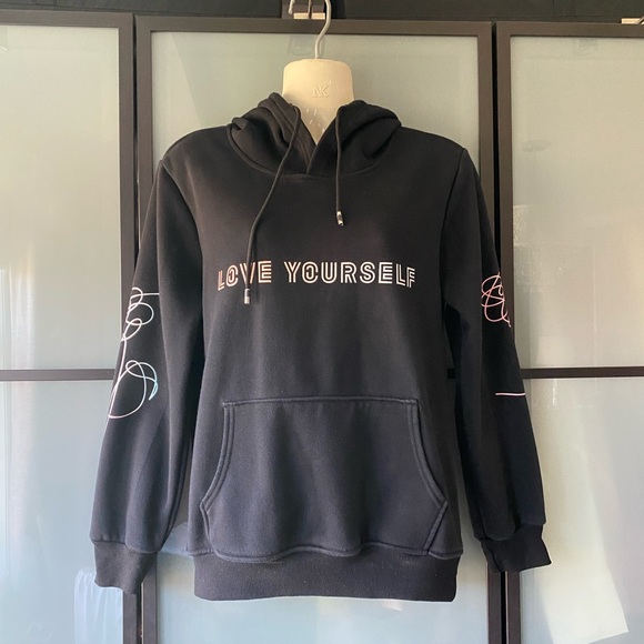 BTS Love Yourself black sweatshirt hoodie S - Picture 2 of 9